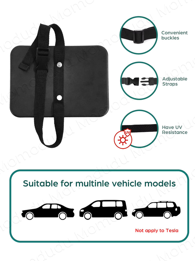 Kisslanding Baby-Auto-Spiegel und Brustclip-Set in Schwarz zur Fahrüberwachung und sicheren Schnallung für Kindersitze - Bild 3