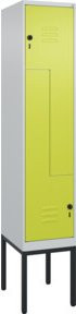 C+P Z-Spind Classic PLUS Garderobenschrank mit 2 Fächern und Sicherheits-Drehriegel, Gestell aus Stahl, Höhe: 212 cm, Breite: 40 cm, Tiefe: 50 cm - Bild 1