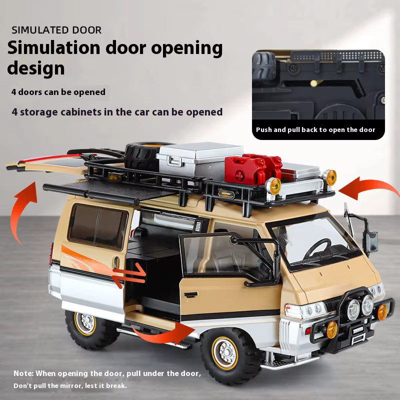 Maisto Delica L300 Allrad-Geländewagen-MPV, Modellauto, 1:24, mit Licht und Sound - Bild 6