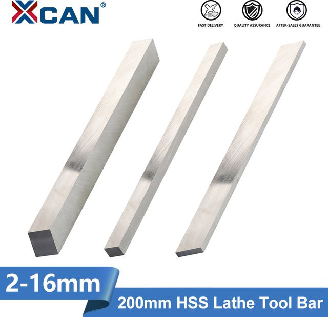 XCAN CNC Drehmaschine Werkzeug HSS Cutter Bar 200mm High Speed Stahl Vierkant Fräser für die CNC Bearbeitung in Silber - Bild 1