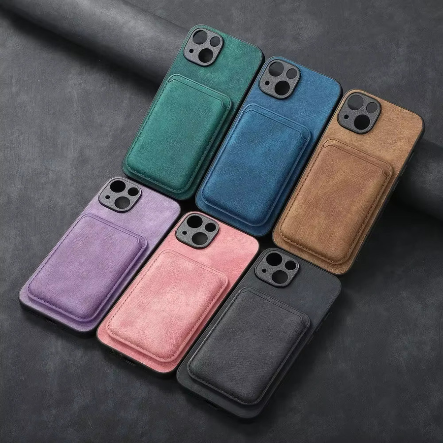 szHAIyu Vintage Lederhülle mit abnehmbarem magnetischem Kartenhalter für iPhone 11 bis iPhone 17 Pro Max Plus in Braun - Bild 1