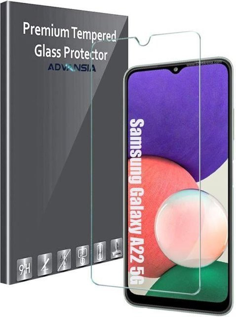 Advansia Panzerglas aus gehärtetem Glas für Samsung Galaxy A22 5G, transparent - Bild 1
