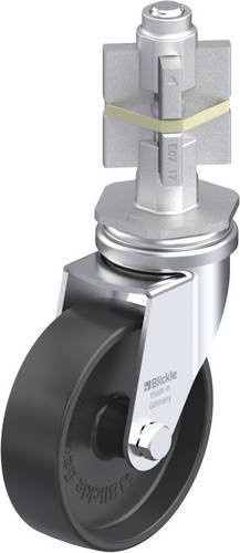 Blickle Lenkrolle LRA-POA 75G-E07 in Schwarz und Silber mit Kunststoffrad, Durchmesser: 75 mm, Tragfähigkeit: 75 kg - Bild 1
