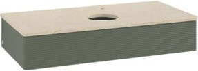 V&B Waschtischunterschrank Antao mit Frontstruktur in Lac, B/T/H: 100 x 50 x 19 cm - Bild 1