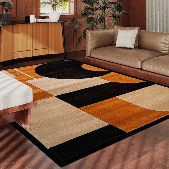 Lodestar Teppich mit abstraktem geometrischem Muster, modern und waschbar, Mehrfarbig, B/T: 160 x 120 cm - Bild 1