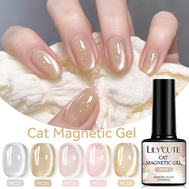 LILYCUTE MC04 Magnetischer Nagellack, Semi Permanent UV Gel, 7 ml - Bild 1