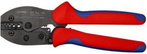Knipex PreciForce Crimpzange 97 52 38 mit Mehrkomponenten-Hüllen in Rot, 220 mm - Bild 1