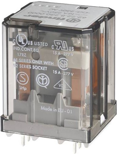 Finder Printrelais 62.23.9.012.4300 12 V/DC 16A 3 Schließer transparent - Bild 1