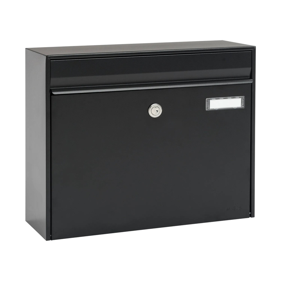 MEFA Briefkasten Vals in Schwarz, B: 38 cm, H: 31 cm, T: 14,5 cm - Bild 2