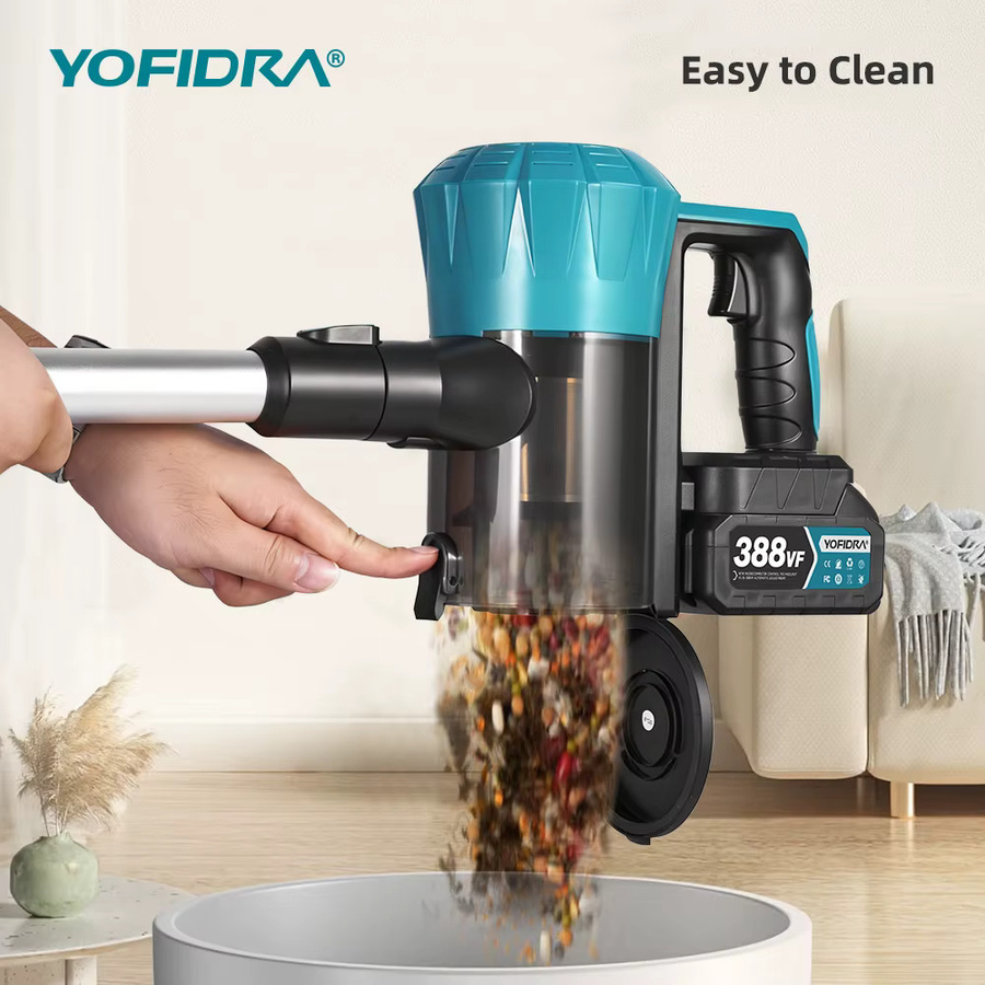 Yofidra Bürstenloser kabelloser Akku-Staubsauger mit 30 kPa Saugkraft und 1800 W für Makita 18 V Akkus - Bild 4