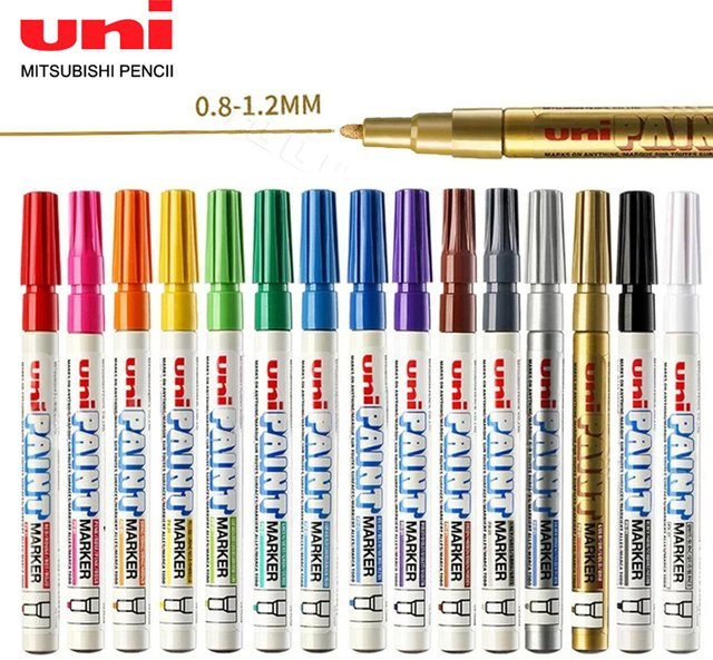 UNI Permanent Marker PX-21 Pink Ölbasierter Marker mit 0,8-1,2mm Spitze für Graffiti und Reparaturen - Bild 1
