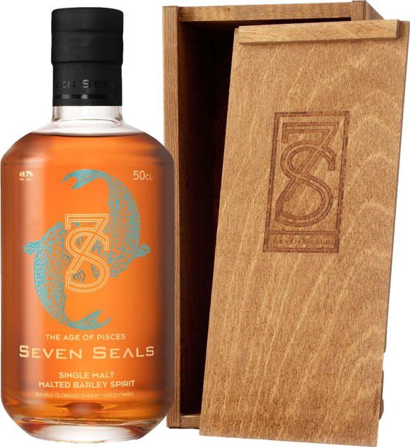 Seven Seals The Age of Pisces Single Malt Whisky, Schweiz, 49,7 % Vol., 0,5 l - Bild 1