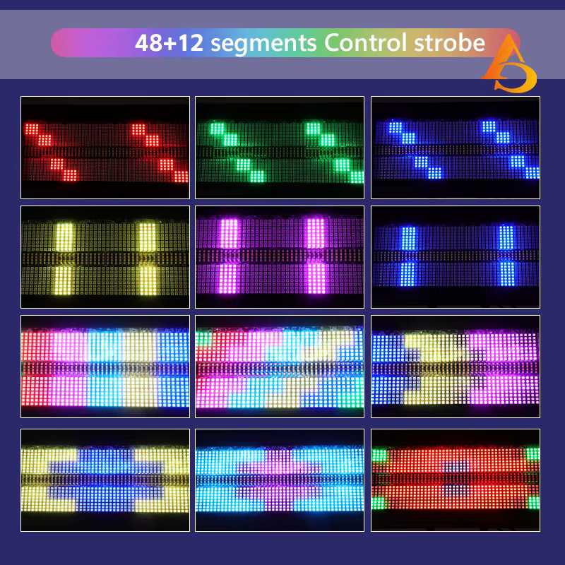 Wasserdichtes LED Stroboskoplicht 400W mit DMX-Steuerung, Superheller Outdoor-Wallwasher für Bühnenbeleuchtung, Konzerte und DJ-Einsätze, Schwarz - Bild 5
