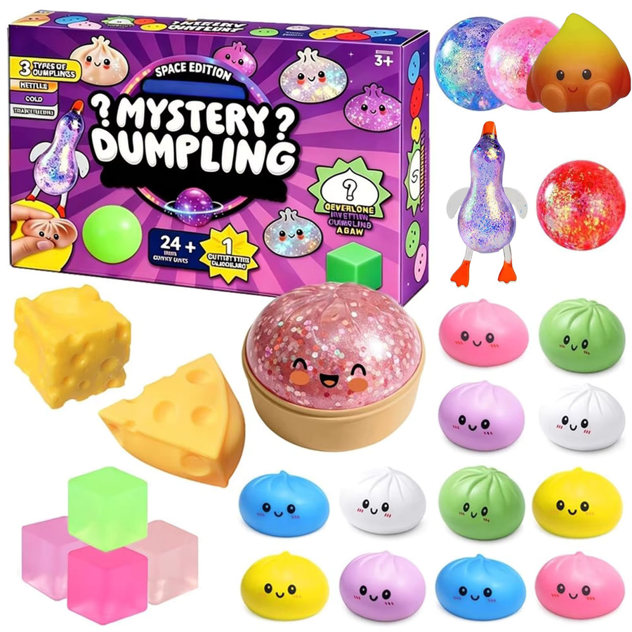 ATUOTIN Mystery Dumpling Adventskalender, Baozi Fidget Squishy, ab 3 Jahren - Bild 3