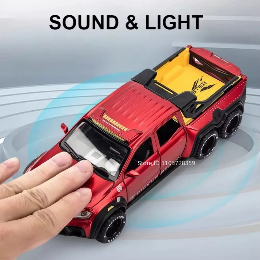 RMZ city X-KLASSE EXY 6X6, Modellspielzeug, Miniatur-Geländewagen, 1:28, Metalldruckguss, mit Licht und Sound - Bild 5