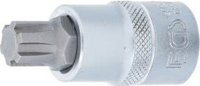 BGS Bit-Einsatz 4157 Schraubendreher-Bit mit Keil-Profil für RIBE M13, Antrieb Innenvierkant 12,5 mm (1/2 Zoll), Farbe Silber - Bild 1