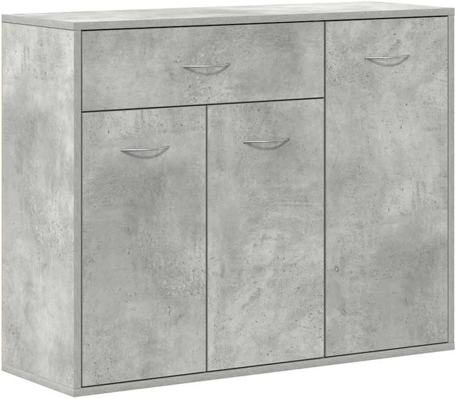 vidaXL Sideboard aus Holzwerkstoff in Betongrau, minimalistisches Design, B/T/H: 88 x 30 x 70 cm - Bild 1