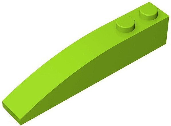 wishiot 41762 1x6 Gebogene Schräge, Bausteine, Zubehör, Grün - Bild 1