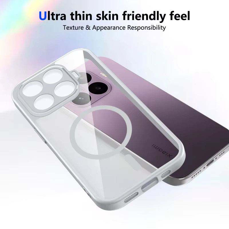 Transparente magnetische Schutzhülle für Xiaomi 17T Pro 15T POCO X8 Pro Max X7 M8 Pro F8 Ultra mit MagSafe und stoßfestem Design in Schwarz - Bild 3