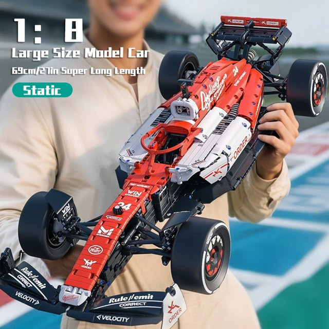 TOYLINX DIY-Rennwagen-Baustein-Modell-Set, 1768 Teile - Bild 1