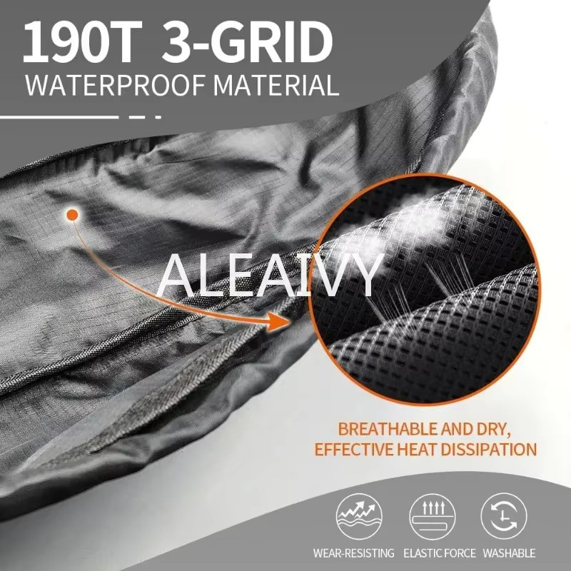 Aleaivy All-in-One E-Bike-Schutz Tasche für Hailong Lithium-Akkus, wasserdicht und staubdicht, Farbe: Schwarz - Bild 4