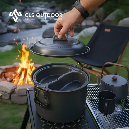 MOUNTAINHIKER CLS 6L Multifunktionaler Tragbarer Dampfgarer mit Dampfkompartiment für Outdoor und Camping
