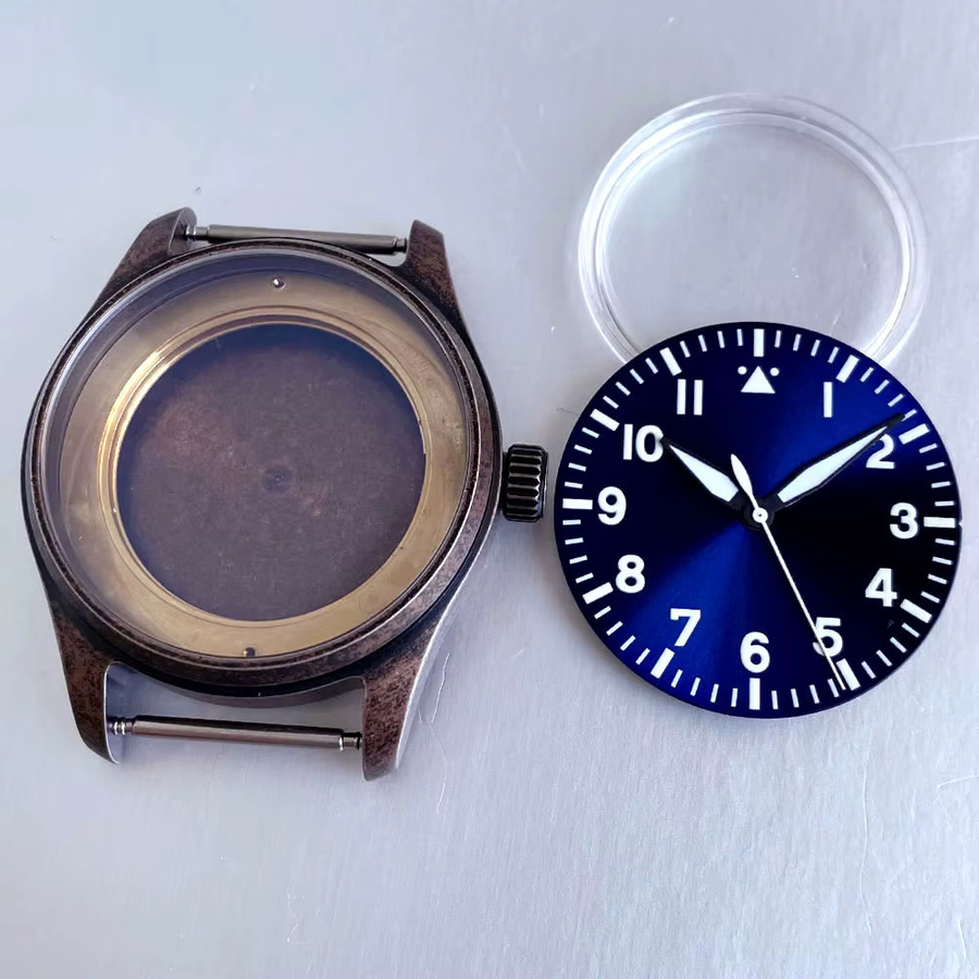 Tandorio Diver Armbanduhr, Retro-Verkupferung, 39 mm, Gold, Saphirglas - Bild 1