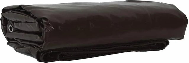 vidaXL Abdeckplane aus Canvas mit PVC-Beschichtung, Braun, B: 4 m, T: 3 m - Bild 1