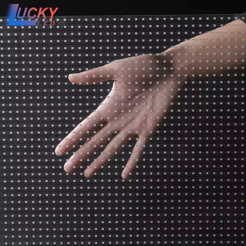 OEING Flexibles Transparentes LED-Display als Weicher Vorhang-LED-Bildschirm und Faltbares LED-Videofenster mit Hoher Lichtdurchlässigkeit in Transparent - Bild 2