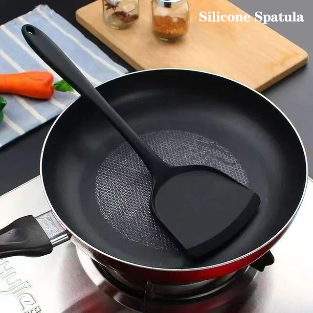 Hitzebeständiger Silikon Spatel in Schwarz für deine Küche - Bild 1