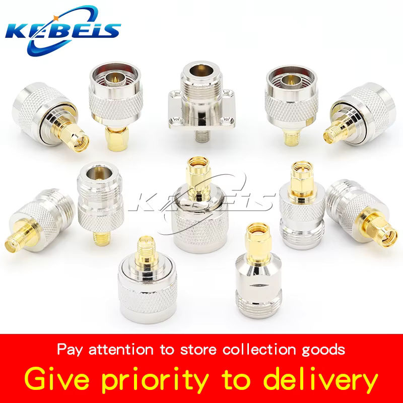 KEBEIS Koaxialadapter-Set SMA zu N und RPSMA Testkonverter-Kit in Silber - Bild 4