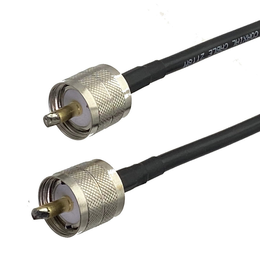 RG58 UHF PL259 auf UHF PL259 RF Koaxial Jumper Kabel für Radio Antennen in Schwarz - Bild 2