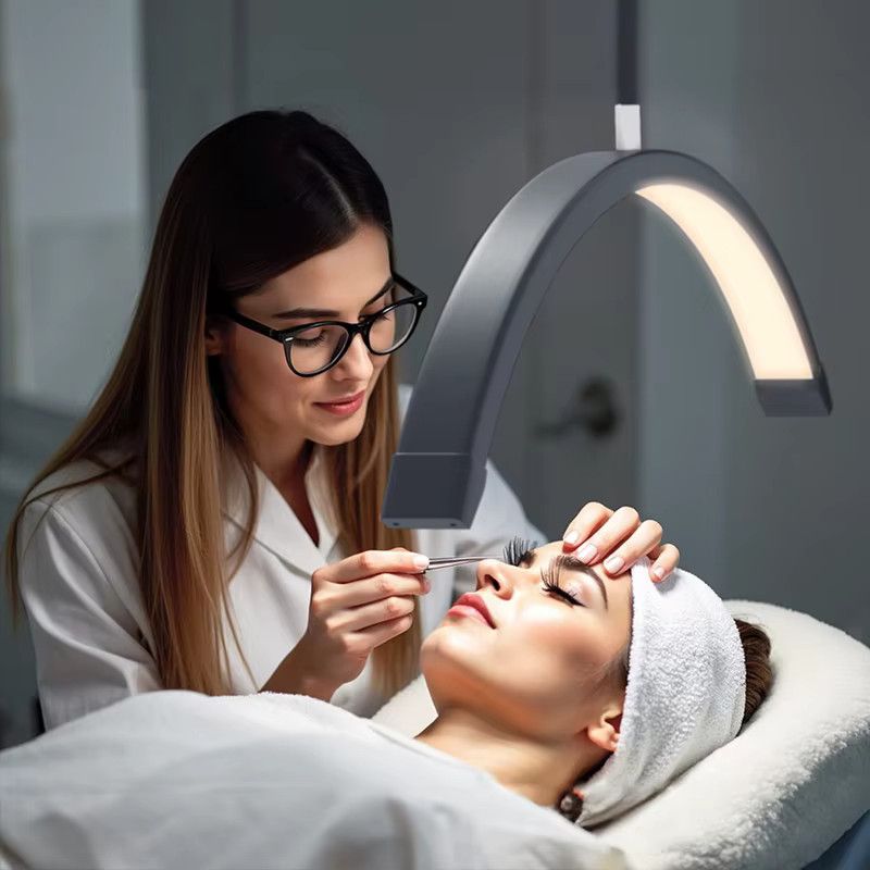 CETANT LED-Schönheitslampe 40W Halbmond-Fülllichtlampe für Wimpern, Nagelkunst und Tattoo als stehende Ringlampe - Bild 3