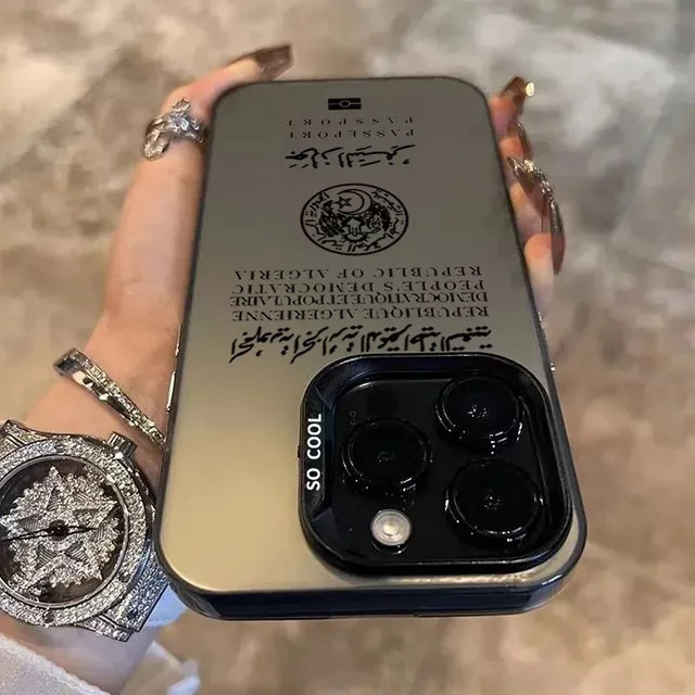 Stoßfeste iPhone Passhülle mit Algerien Design als harte Rückseite und Bumper Cover - Bild 1