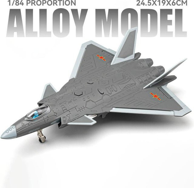 J-20 Stealth-Jäger Modell, Militärflugzeugmodell, 1:84, mit Sound und Licht, ab 14 Jahren, grau - Bild 1