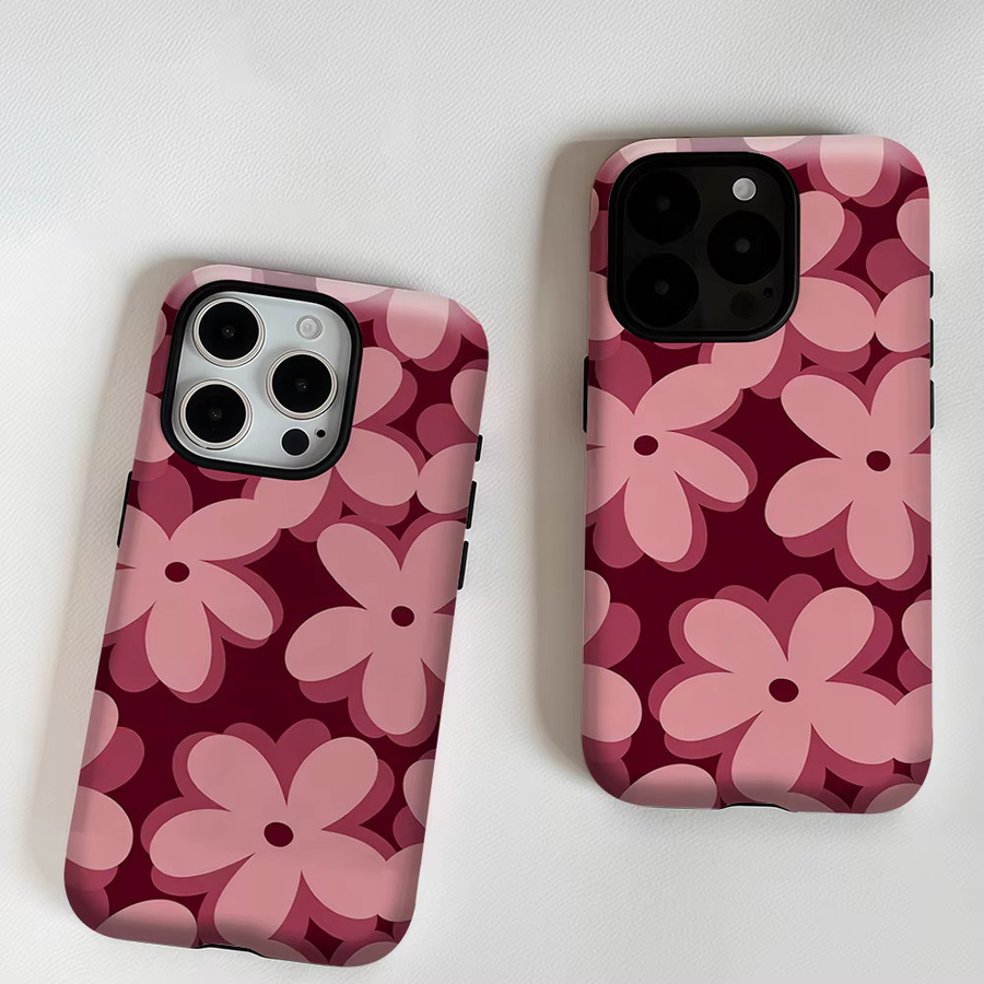 Potdemiel Aurea Case Matte Bumper MagSafe kompatible iPhone Hülle mit rosa Blumenmuster - Bild 5