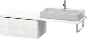 Duravit Unterschrank L-Cube in Weiß Hochglanz mit 2 Schubladen, B: 82 cm, T: 54,7 cm, H: 40 cm - Bild 1