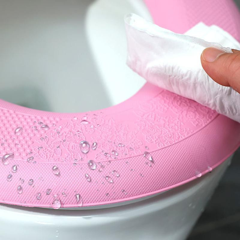Zorioneko Tragbarer EVA-Toilettensitz in O-Form mit Griff, wasserdicht und waschbar - Bild 2