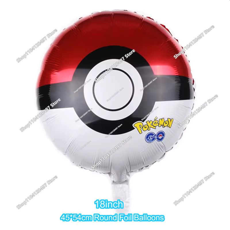Pokemon Geburtstag Party Dekorationsset mit Aluminium-Ballons von Bandai in Multicolor mit Pikachu, Squirtle und Bulbasaur - Bild 2