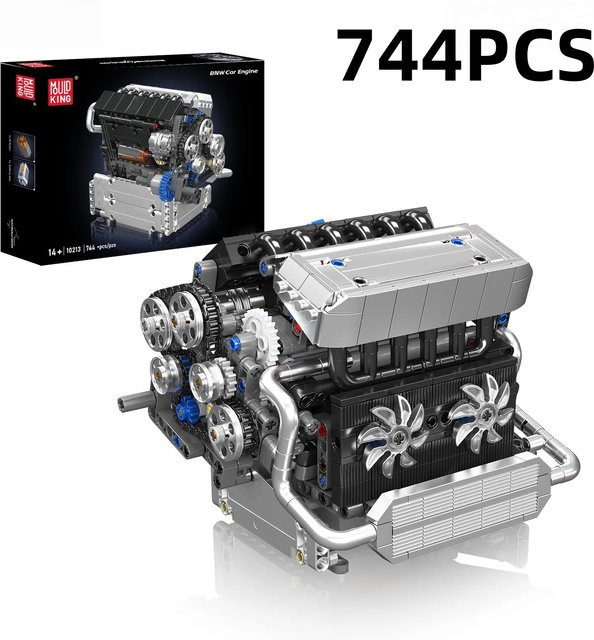 Mould King 10213 Tech Auto Motor Bausteine Simulation Modell mit 744 Teilen in Multicolor - Bild 1