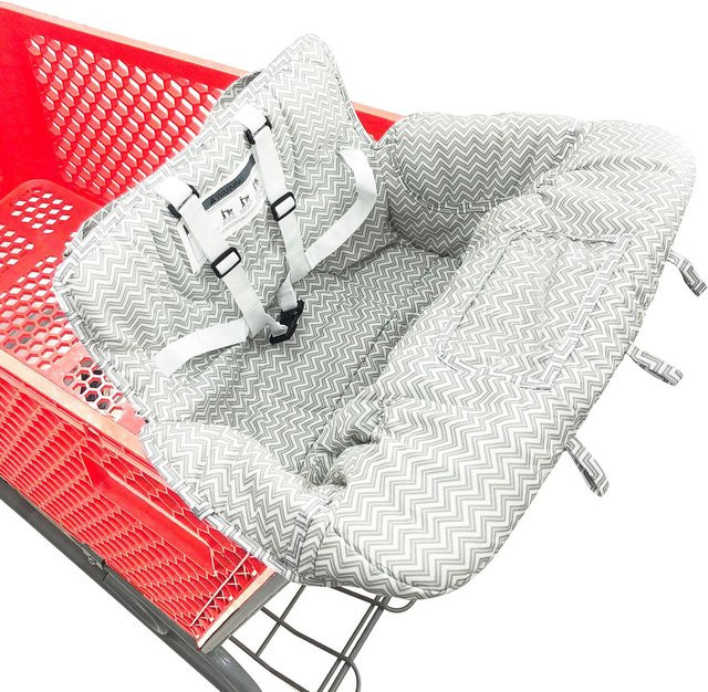 TOMTOP JMS Multifunktionale 2-in-1 Baby-Einkaufswagen-Abdeckung und Kinder-Hochstuhl-Abdeckung in Dunkelgrau - Bild 1