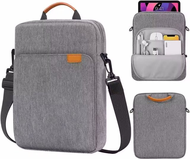 Wasserdichte Laptop-Handtaschenhülle für MacBook Air & Pro 11 bis 13 Zoll und Tablets mit mehreren Taschen in Schwarz oder Grau - Bild 1