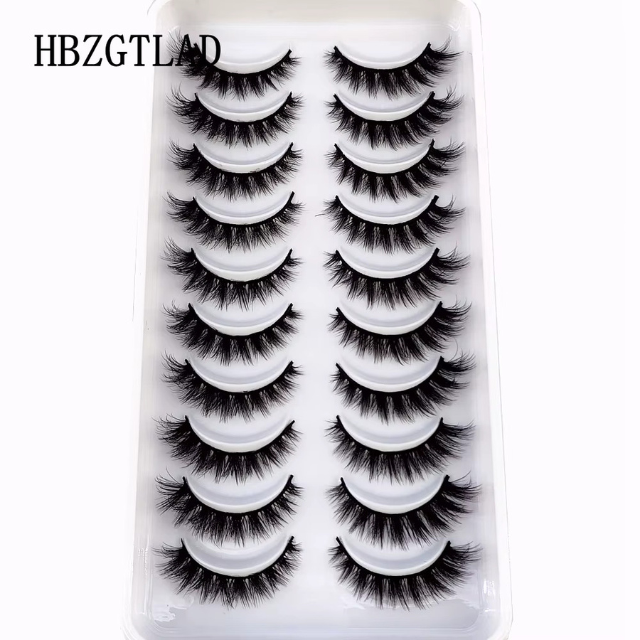 AMSDCN Falsche Wimpern 3D Faux Nerz, 10 Paar, Unisex - Bild 3