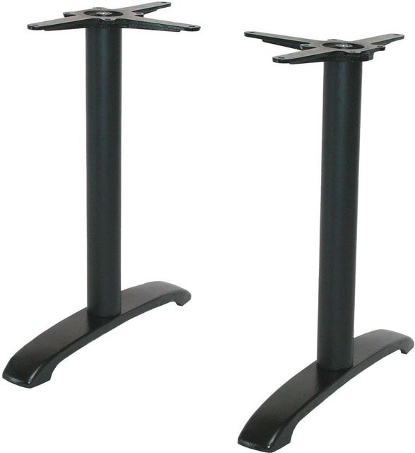 RestooTab Tischsäule Modell Bazila für rechteckige Tische, schwarz matt, B/L/H: 63 x 8 x 71 cm - Bild 1