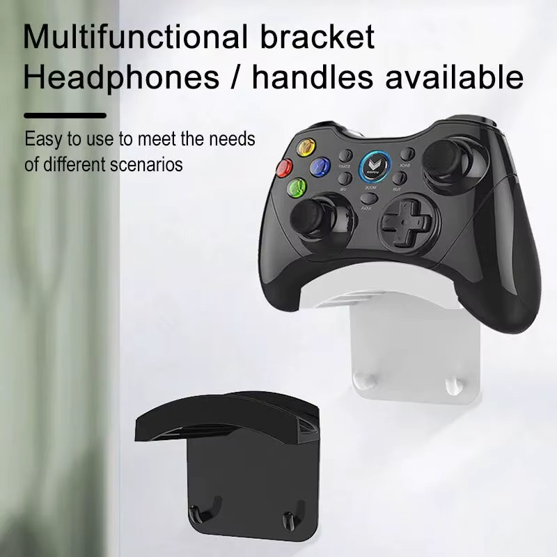 Headset-Haken und Gamepad-Halterung zur Wandmontage unter dem Tisch in Schwarz - Bild 4