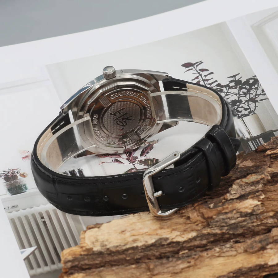 HEIMDALLR Analoguhr, Handaufzug, 36 mm, Leder, Silber, Herren - Bild 6