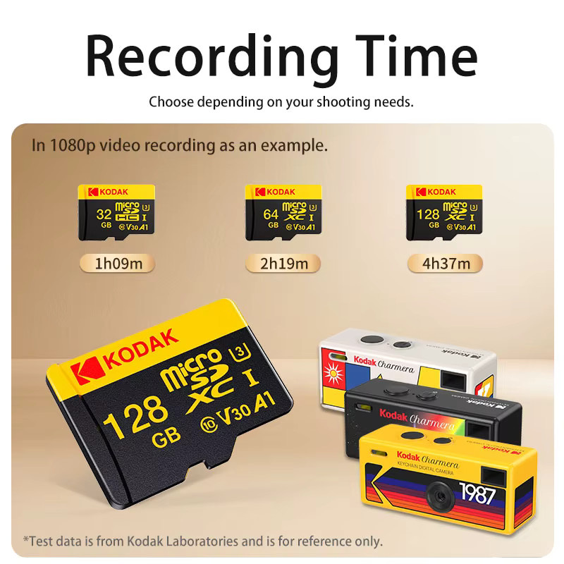 Kodak MicroSD Speicherkarte für Charmera Kamera Hochgeschwindigkeits TF-Speicherkarte 128 GB - Bild 3