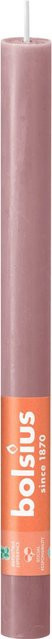 Bolsius Haushaltskerze Rustik Shine Eschenrose Rosa Durchmesser: 23 mm, Höhe: 270 mm - Bild 1