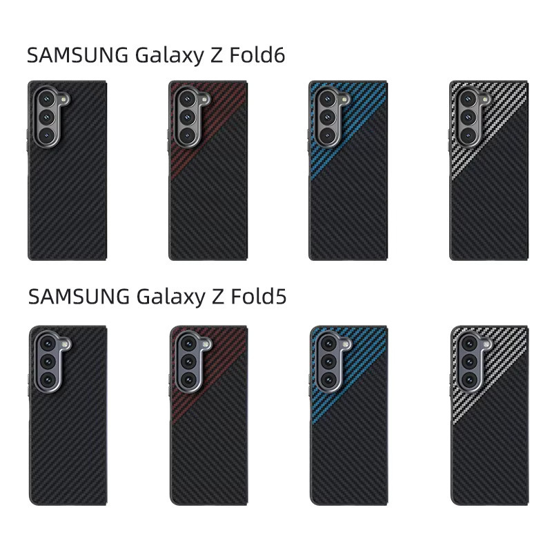 Samsung MagSafe PC Kohlefaser-Hülle für Galaxy Z Fold 7, Z Fold 6, Z Fold 5 5G, W25 und Fold SE 2025 in Schwarz mit magnetischer kabelloser Ladeunterstützung - Bild 4