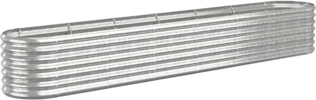 Furnicato Hochbeet aus verzinktem Stahl in Silber, B/T/H: 260 x 40 x 36 cm - Bild 1